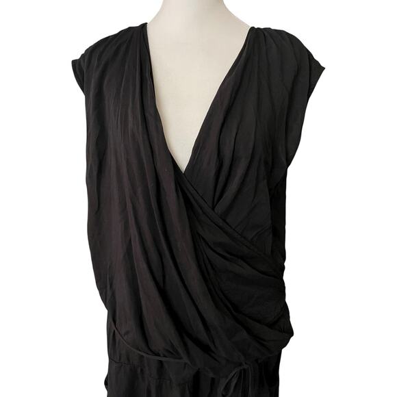 Studio B3 IT 40 / 42 Romper One Piece Black Thin Sleeveless Vneck Pockets - Picture 6 of 15